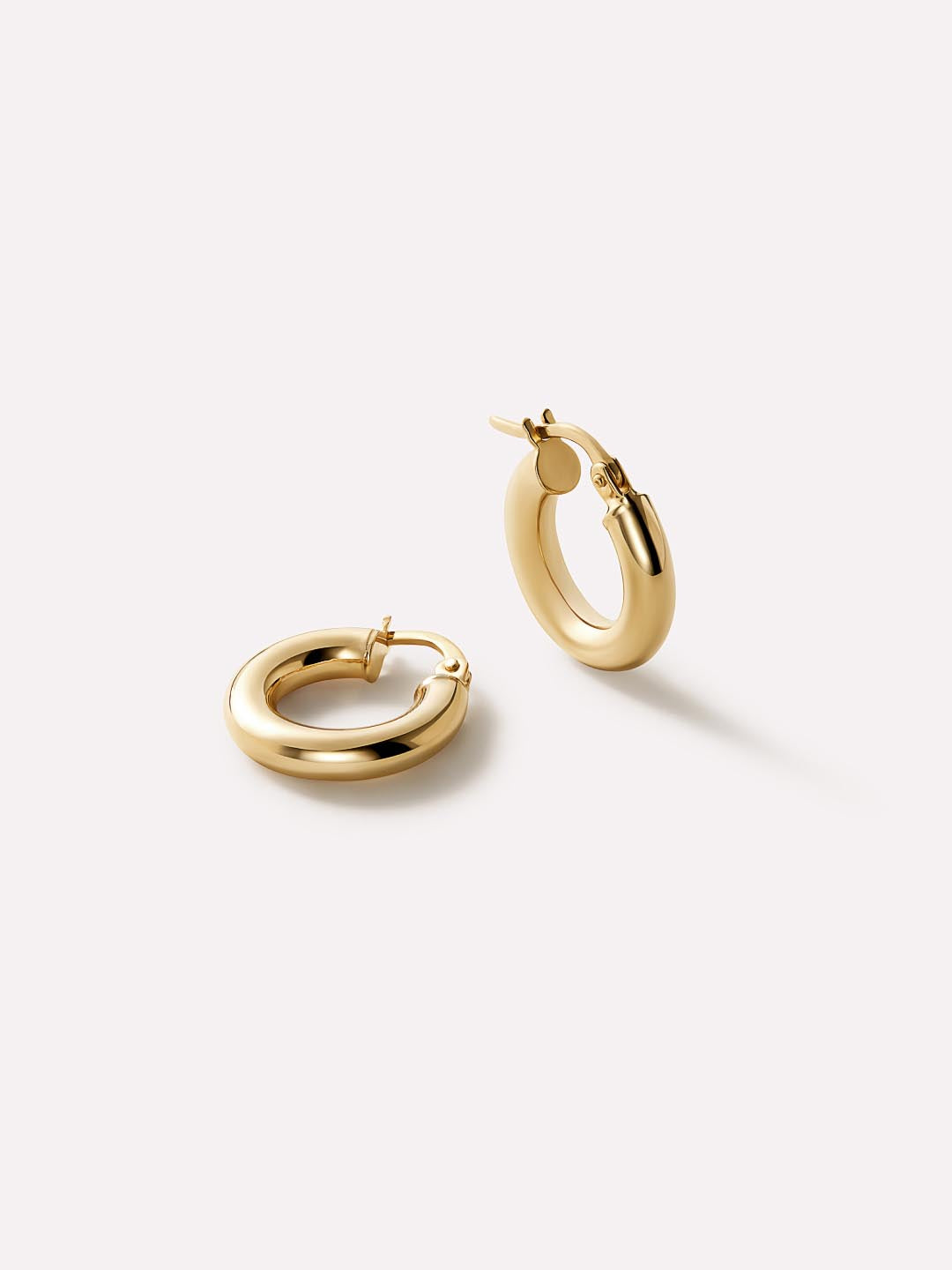 8/10/12mm Gold Womens Mens Hoop Stainless Steel Tube Hoop Ear Ring Earrings  | eBay